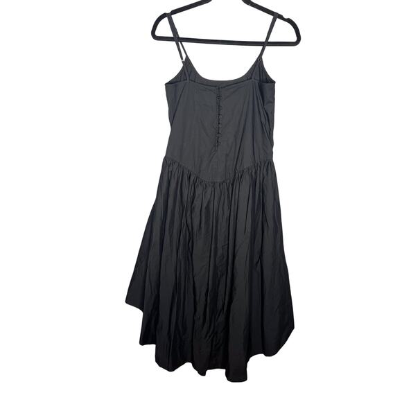 Citizens of Humanity Ari Midi Dress Size XS in Black Cotton Drop Waist Loose - Picture 7 of 10